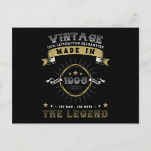 1996 Geboren Geburtstag Vintage Postkarte