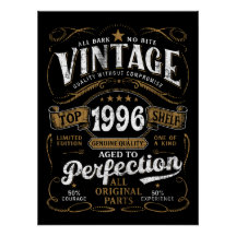 1996 Geburtstag Im Laufe Der Zeit Perfekt Vintage