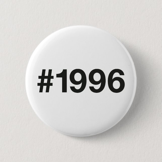 1996 Hashtag 27 Geburtstag Jahrestag Button (Vorderseite)