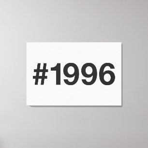 1996 Hashtag 29 Geburtstag Jahrestag Leinwanddruck