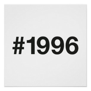 1996 Hashtag 29 Geburtstag Jahrestag Poster