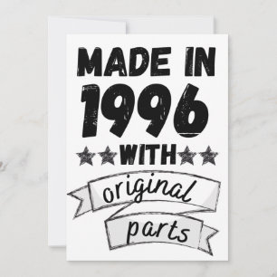 1996 mit Originalteilen hergestellt, Dankeskarte