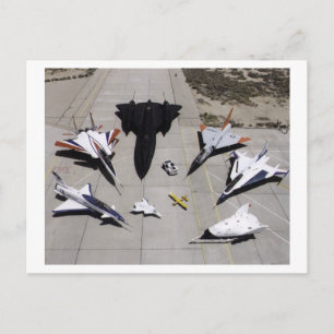 1997 Flotte von Dryden Research Aircraft auf Ramp Postkarte