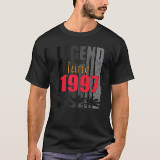 1997 Geboren im Juni Geburtsjahr Sprichwort T-Shirt