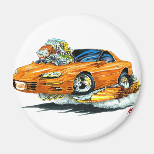 1998-02 Camaro Orange Car Magnet (Vorne)