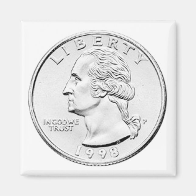 1998 Ben Franklin Quarter Dollar Produkte Magnet (Vorne)