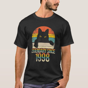 1998 Katze Vintage Niedliche Coole Katze Ee für Mä T-Shirt