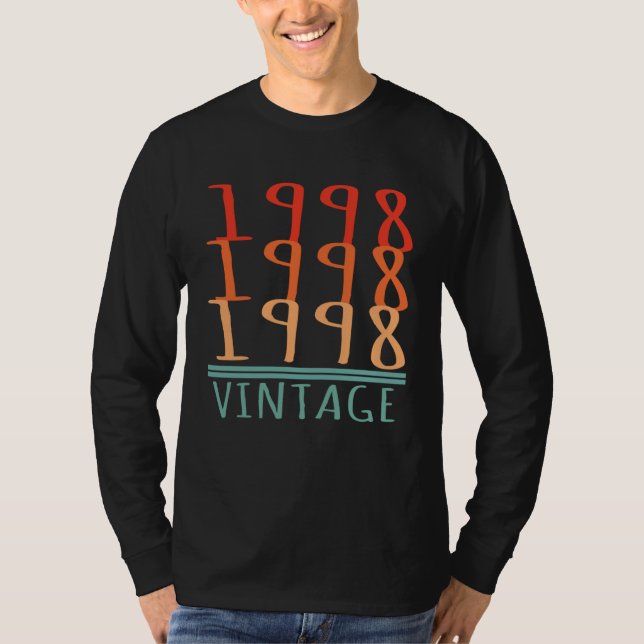 1998 Vintage Anniversary Matching Couple T-Shirt (Vorderseite)