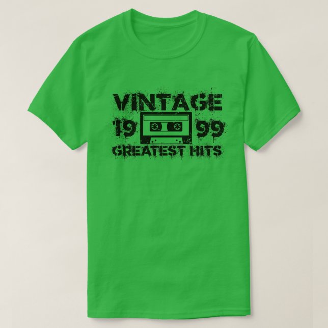 1999 Beste Treffer Vintag Black T-Shirt (Design vorne)