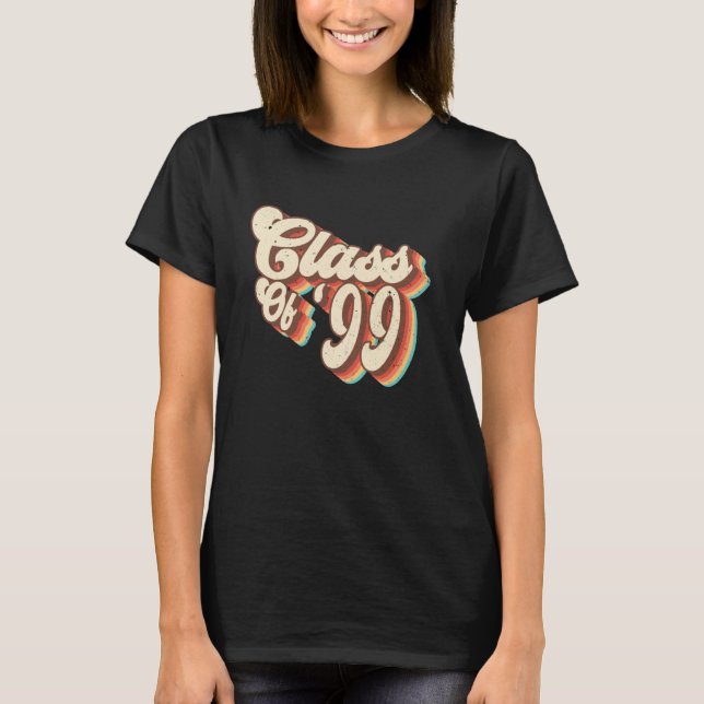1999 Class Wiedersehen Retro Class 99 High School  T-Shirt (Vorderseite)