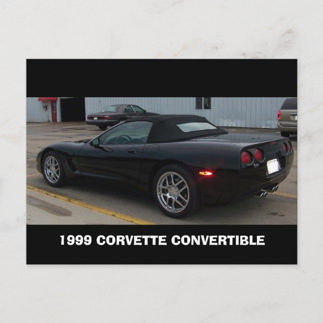 1999 CORVETTE CONVERTIBLE ANGLE VIEW POSTKARTE (Vorderseite)