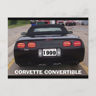 1999 CORVETTE KONVERTIBLE REAR VIEW POSTKARTE