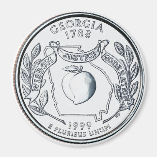 1999 Georgia Staat Quarter Magnet
