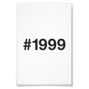 1999 Hashtag 26 Geburtstag Jahrestag Fotodruck