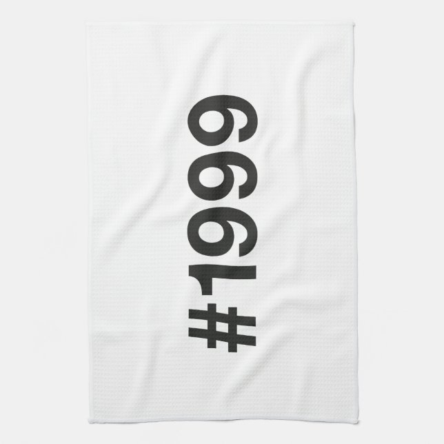 1999 Hashtag 26 Geburtstag Jahrestag Geschirrtuch (Vertikal)