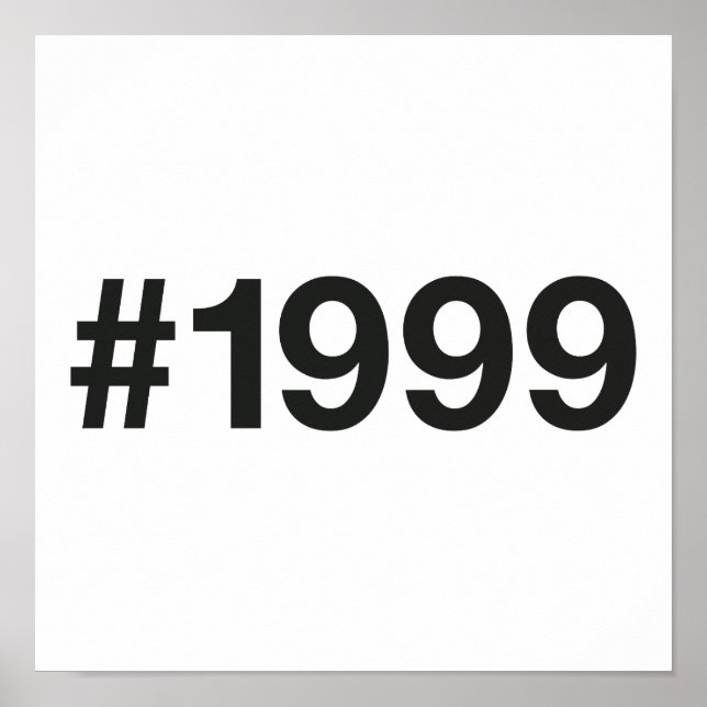 1999 Hashtag 26 Geburtstag Jahrestag Poster (Vorne)