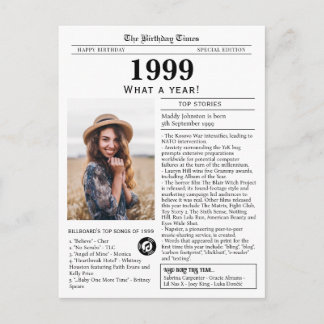 1999 Newspaper Birthday  Postkarte