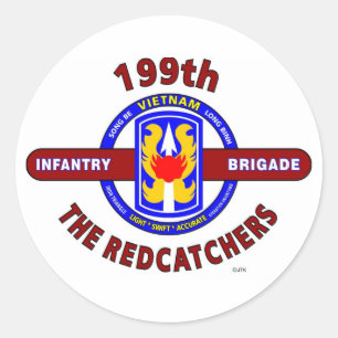 199TH INFANTERIE-BRIGADE "das REDCATCHERS " Runder Aufkleber