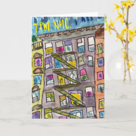 19:00 Uhr NYC Dankeschön Grußkarte mit Enveloope Karte