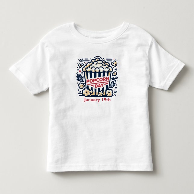 19.01. - Popcorn Day Kleinkind T-shirt (Vorderseite)