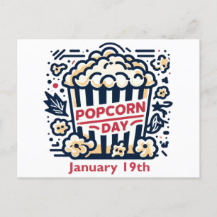 19.01. - Popcorn Day Postkarte