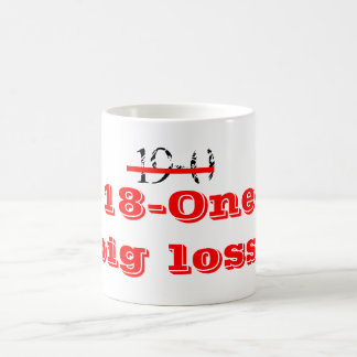 19-0, __, großer Verlust 18-One! Kaffeetasse