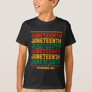 19. 1865 Black History African America Men Women T-Shirt