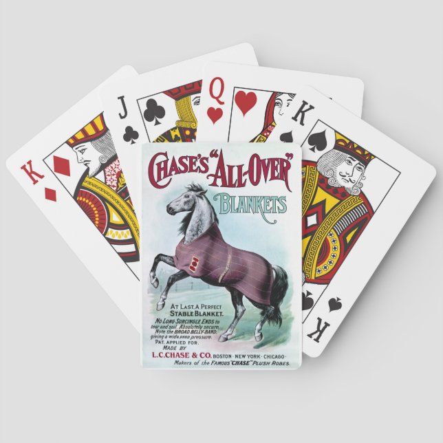 19. C. Chase Horse Blankets Spielkarten (Rückseite)
