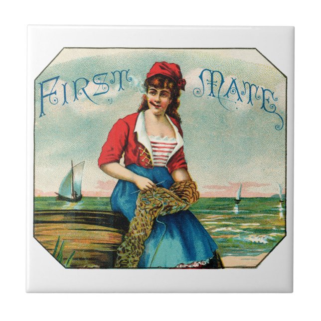 19. C. First Mate Cigars Fliese (Vorderseite)