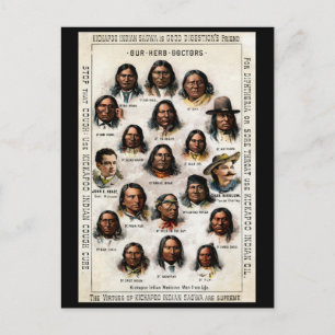 19. C. Indian Medicine Poster Postkarte