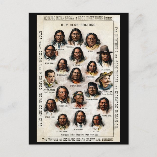 19. C. Indian Medicine Poster Postkarte (Vorderseite)