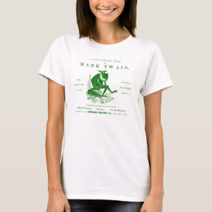 19. C. Kennzeichen Twains springender Frosch, grü T-Shirt