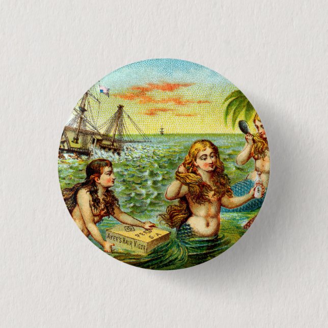 19. C. Meerjungfrauen Button (Vorderseite)