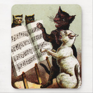 19. C. singende Katzen Mousepad