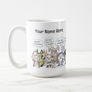 19 Cartoon Bunderful Bunny Rabbits Custom Tasse