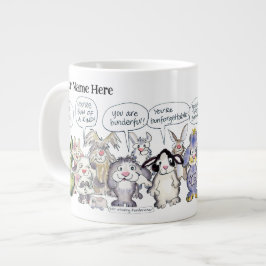 19 Cartoon-Hasen-Jumbo-Tasse Jumbo-Tasse