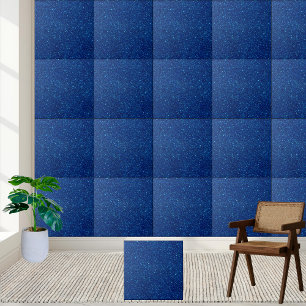 #19 Deep Blue Glitzer Keramik Tile Fliese