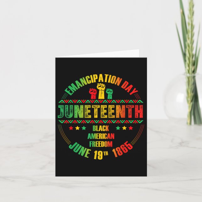 19. Emanzipationstag Schwarz Juni 1865 Karte (Vorderseite)