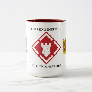 19. ENGINEER BATTALION 20. ENGINEER BRIGADE  ZWEIFARBIGE TASSE