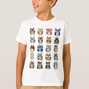 19 Eulen und 1Cat T-Shirt