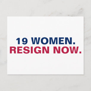 19 Frauen treten jetzt zurück Postkarte