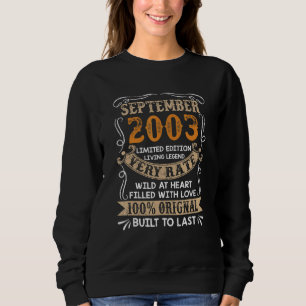 19. Geburtstag 2003 Jahre alter Retro Vintag Septe Sweatshirt
