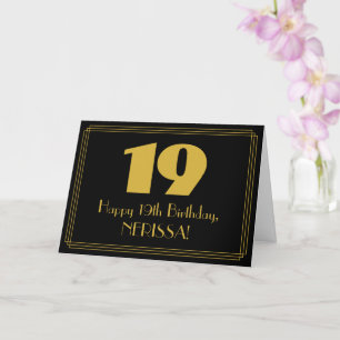 19. Geburtstag: Art Deco inspirierter Look "19" & Karte
