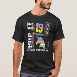 19. Geburtstag Einhorn Girl Pop It Party Fidget Ki T-Shirt
