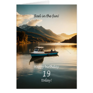 19. Geburtstag Fischen von einem Boot