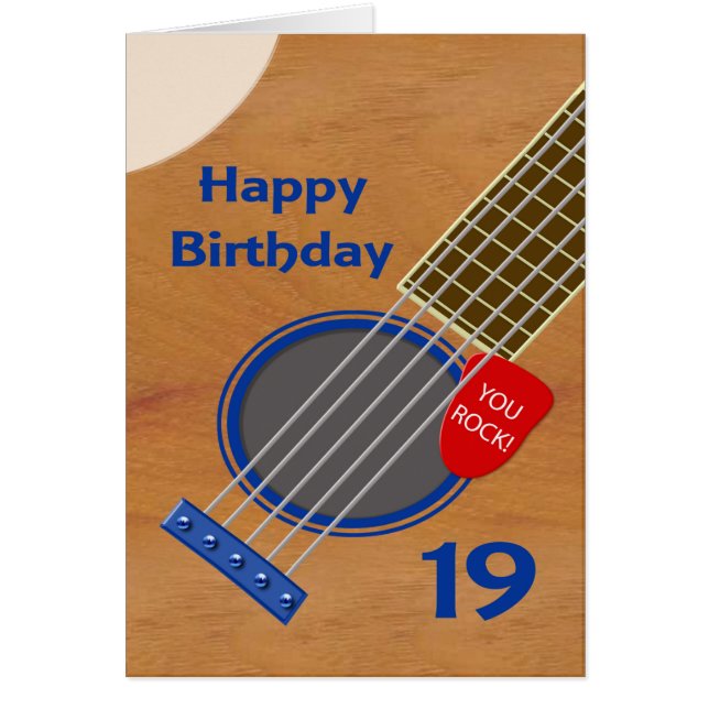 19. Geburtstag Gitarre Spieler Geburtstag (Vorne)