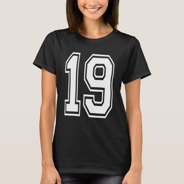 19. Geburtstag Hochschulnummer T-Shirt (Vorderseite)