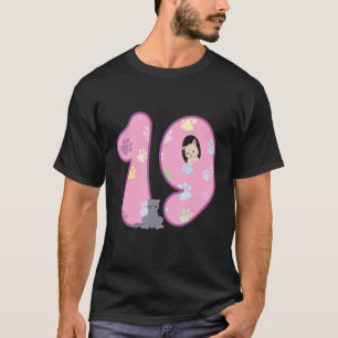 19. Geburtstag Katze Geburtstagsparty Paws Birthda T-Shirt