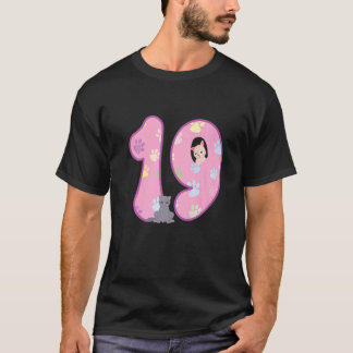 19. Geburtstag Katze  Katzengeburtstagsfeier Pfote T-Shirt
