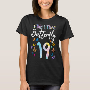 19. Geburtstag Schmetterlinge 19 Jahre alte Mädche T-Shirt